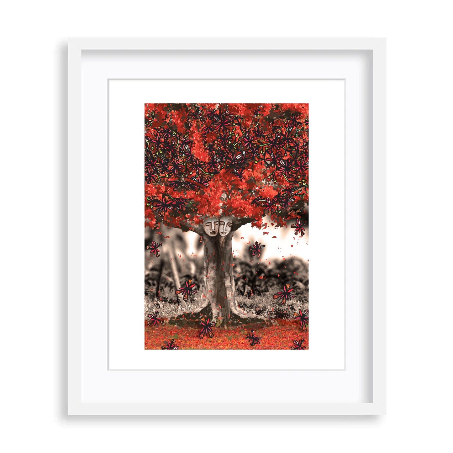 The Flame Tree Matte Print